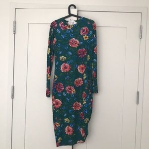 NWT Zara Midi-Length Floral Dress